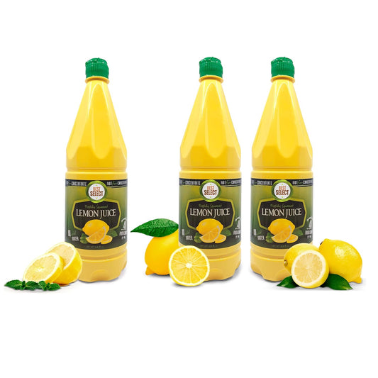 3 Pack 33.8 Oz 100% Real Lemon Juice for Fresh Flavor