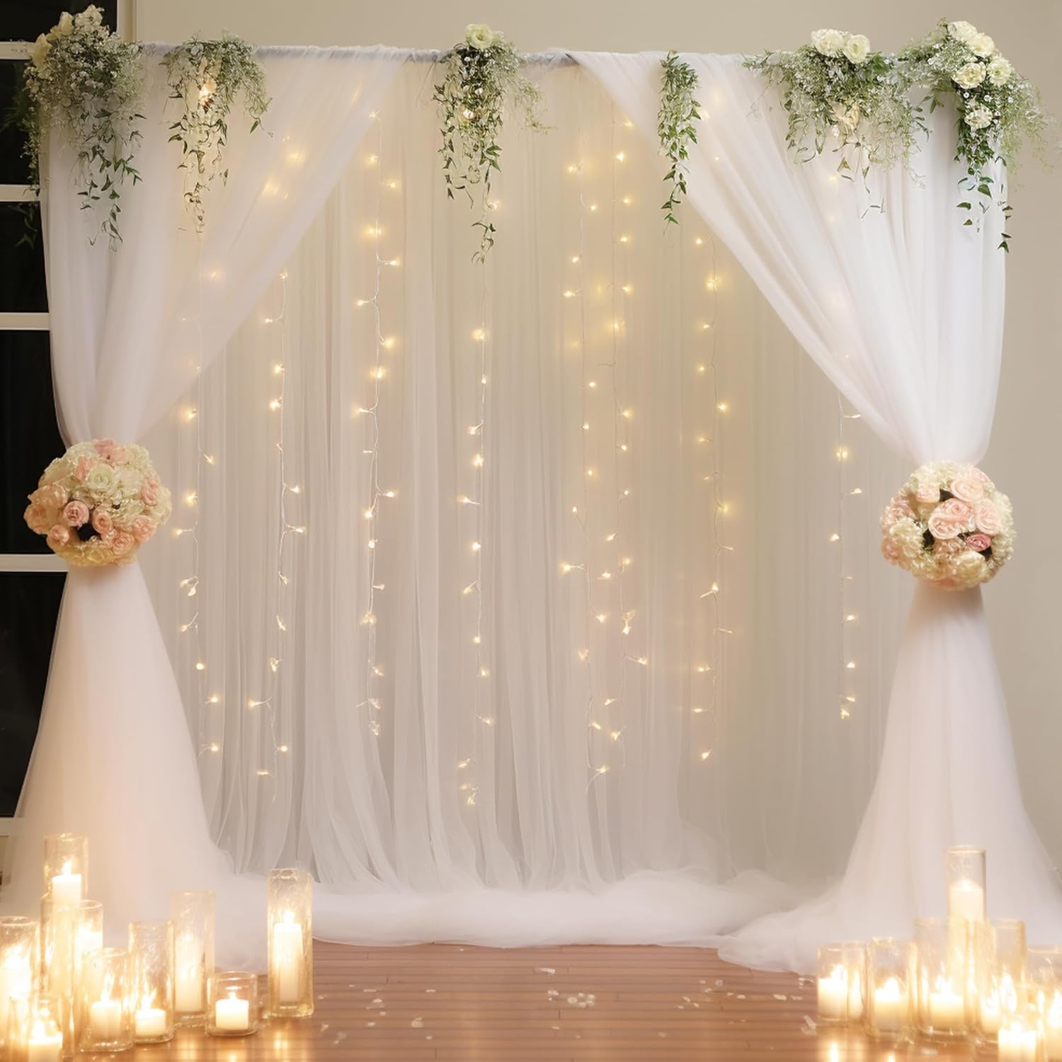 Twinkle Tulle Backdrop: Perfect Party Ambiance