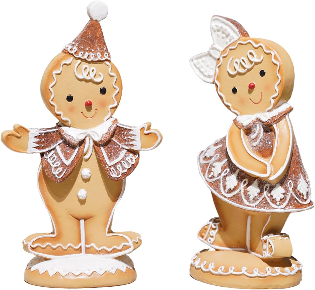 Braxio Gingerbread Decor for Christmas Table - 2Pc Set