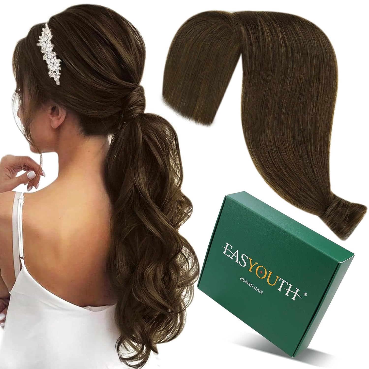 Easyouth Ponytail Extension Human Hair for Effortless Style