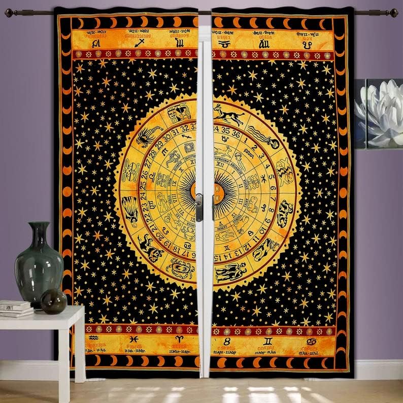 Handmade Boho Horoscope Curtains by GD ONLINE