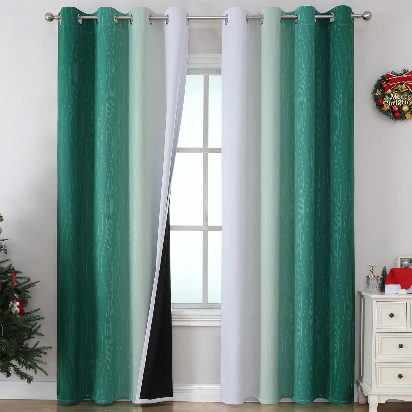 Ombre Blackout Curtains for Bedroom and Living Room by Estelar