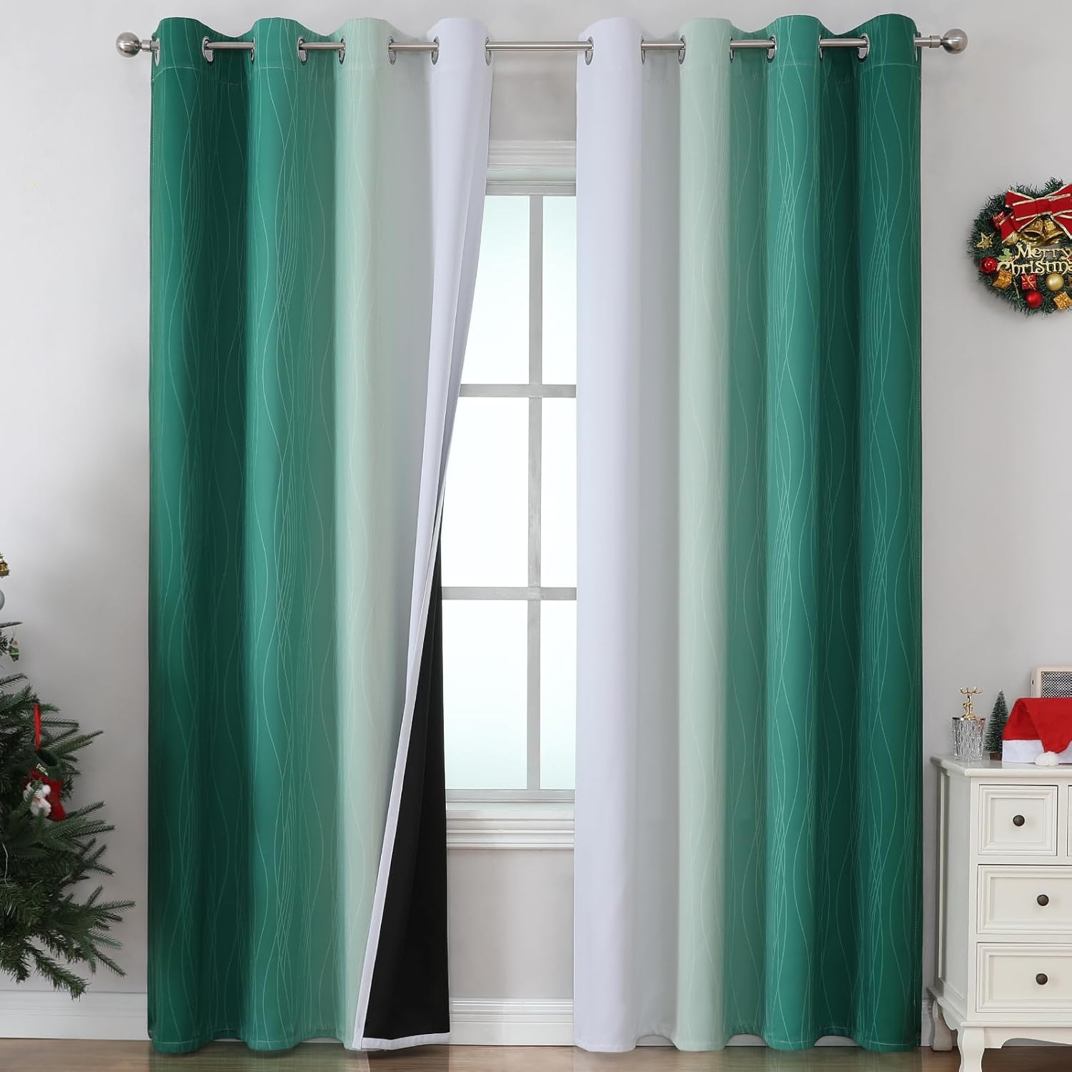 Ombre Blackout Curtains for Bedroom and Living Room by Estelar