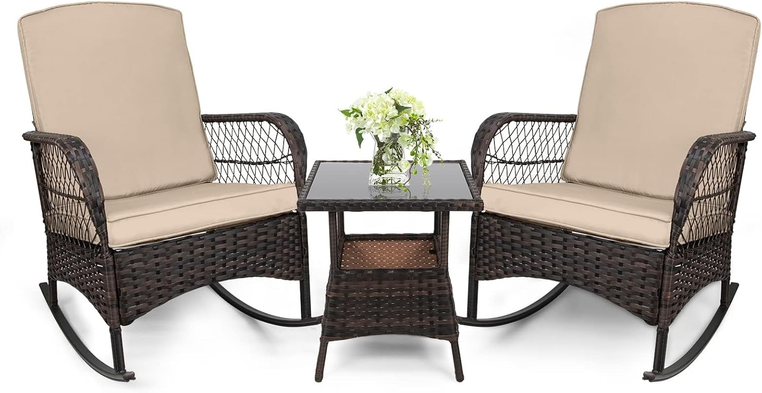 Rock in Style with 3pc Outdoor Rocking Set