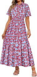 Floral Flowy Maxi Dress for Curvy Women XL-5XL