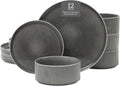 Gibson Elite Solana Coast 12 Piece Stoneware Dinnerware Set - Service