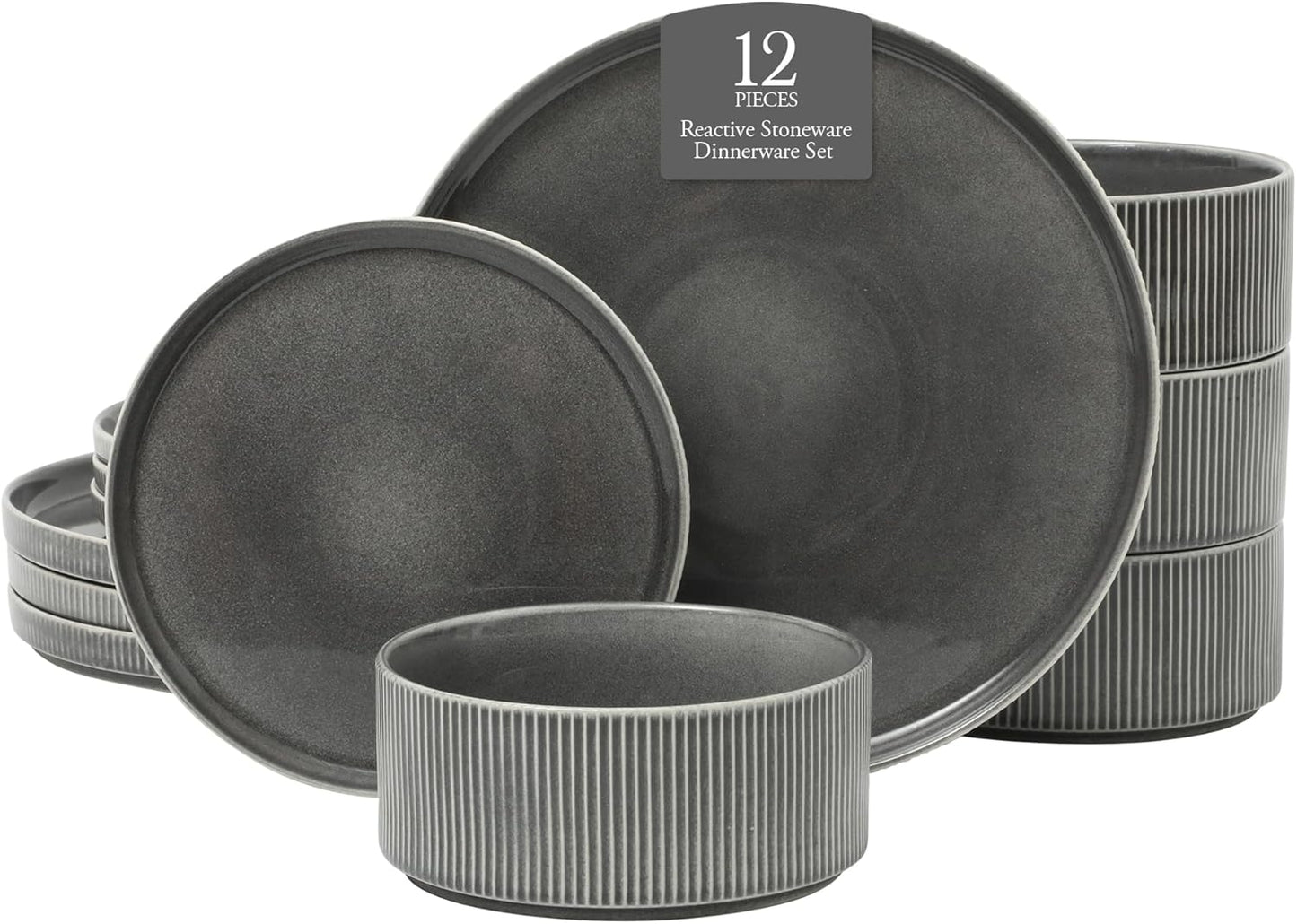 Gibson Elite Solana Coast 12 Piece Stoneware Dinnerware Set