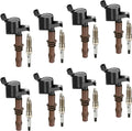 BDFHYK Ignition Coils DG521 and Iridium Spark Plugs SP509 - 8 Pack Set