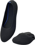Womens Ballet Flat Knit Slip On Shoes - Comfortable Everyday Flats