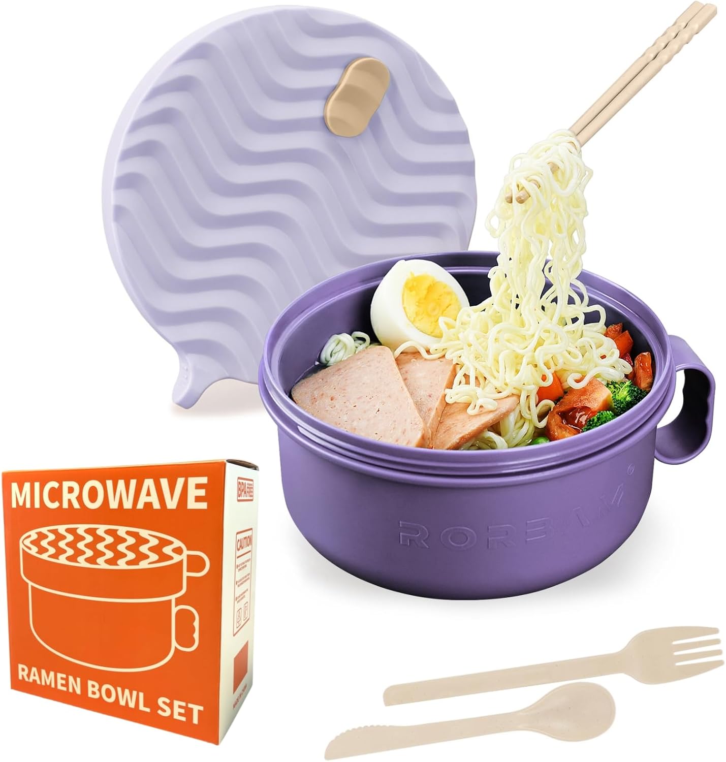 College Essential: Purple Ramen Cooker Bowl 48oz