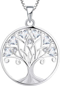 YL Tree of Life Necklace Heart Family Tree Pendant - Sterling Silver