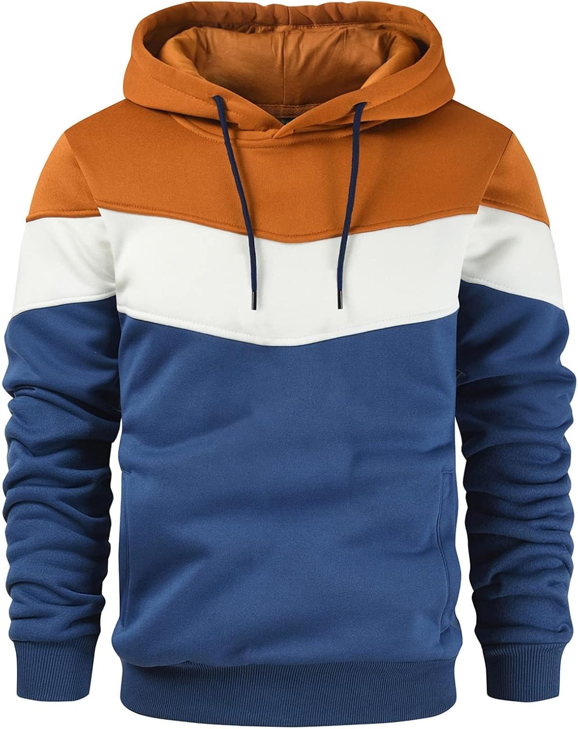 Gesean Color Block Fleece Hoodie - Cozy Style!