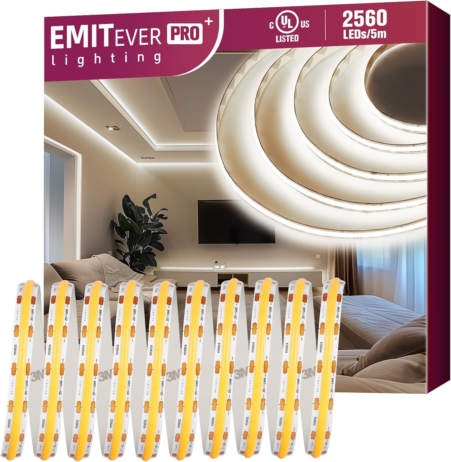 EMITEVER COB LED Strip Lights White for Versatile Lighting Needs