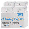 Shelly Plus Plug US WiFi Smart Plug with Power Measurement - 4 Pack