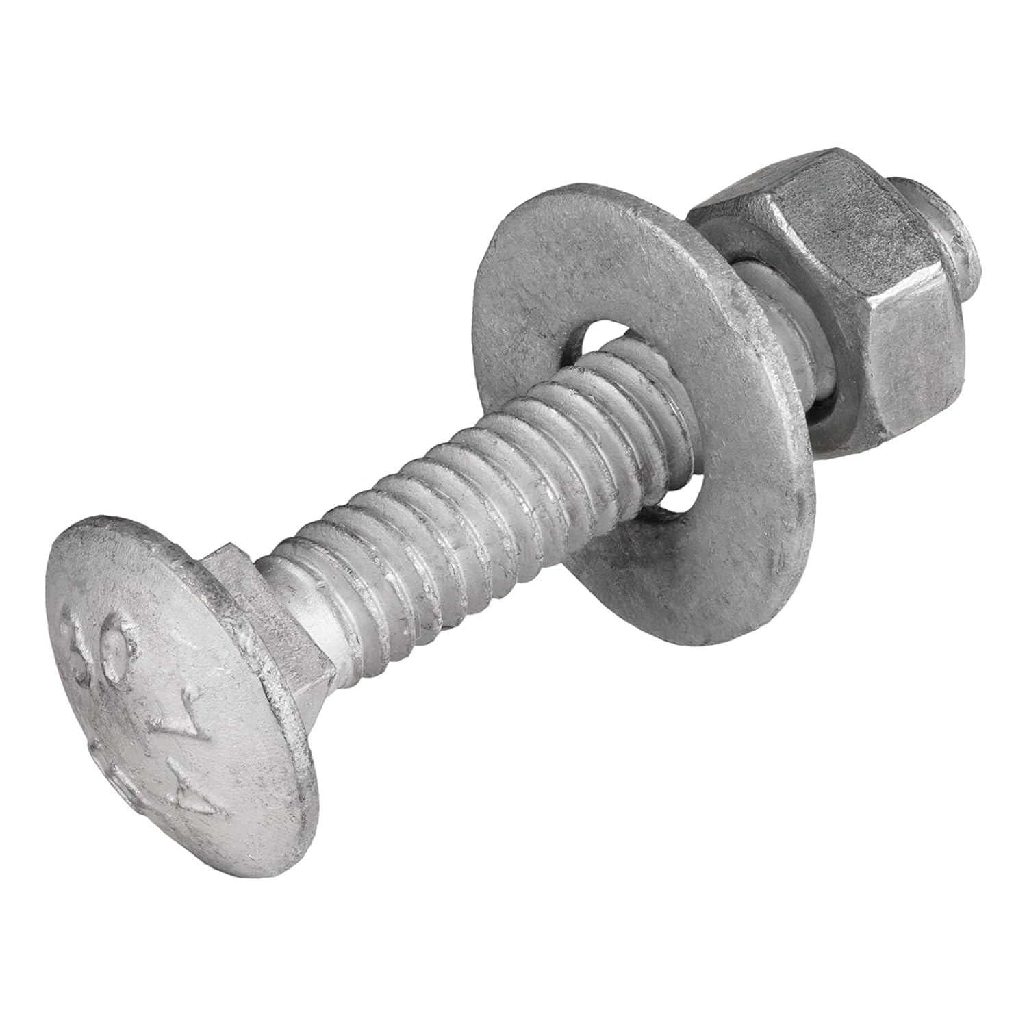 1/4in x 1-1/2in Galvanized Carriage Bolt Kit for Heavy Duty Use
