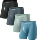 Men's Modal Breathable Boxer Briefs 4 Pack - Seamless Comfort
