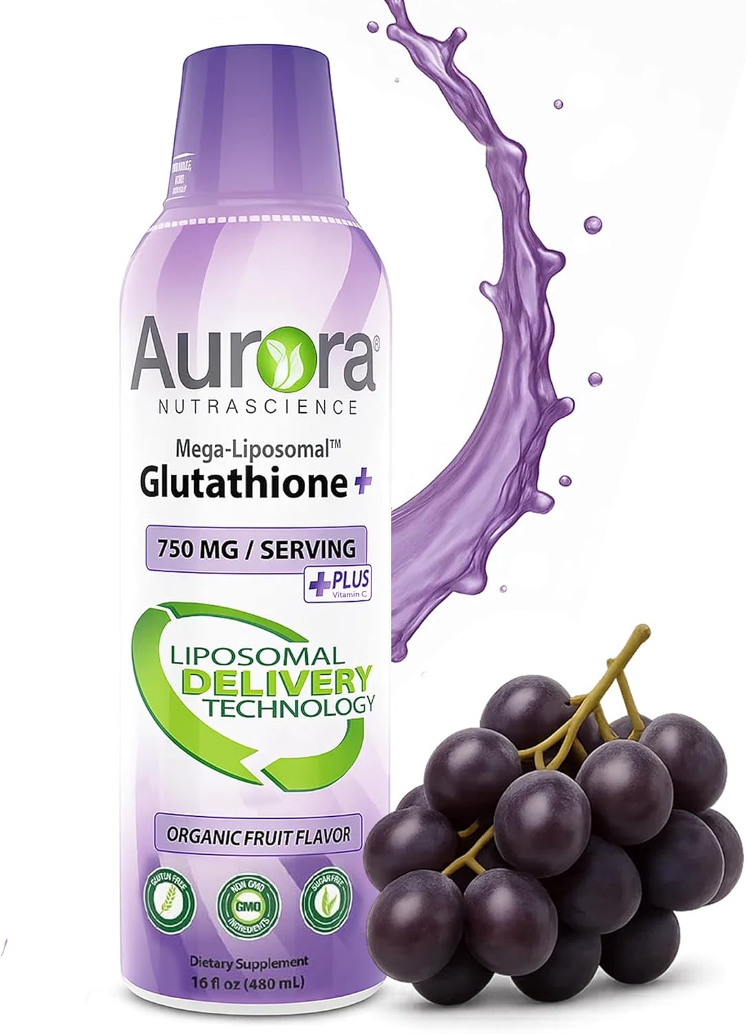 Mega-Liposomal Liquid Glutathione with Vitamin C for Immunity