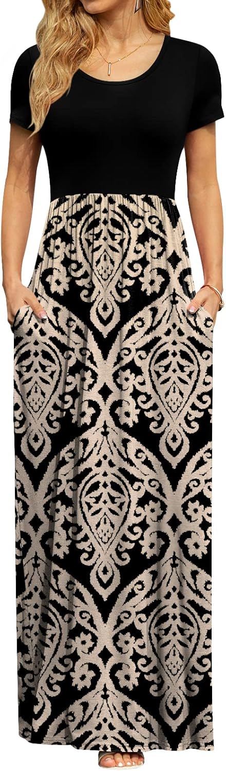 DB MOON Womens Summer Maxi Dress with Pockets for Any Occasion