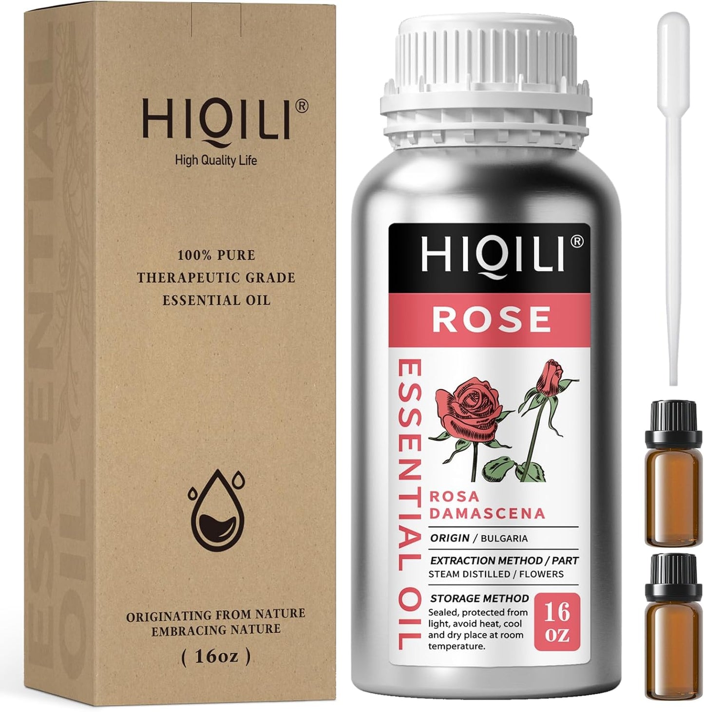 Rose Essential Oil for Diffuser, Soap, Perfume & Candle Making