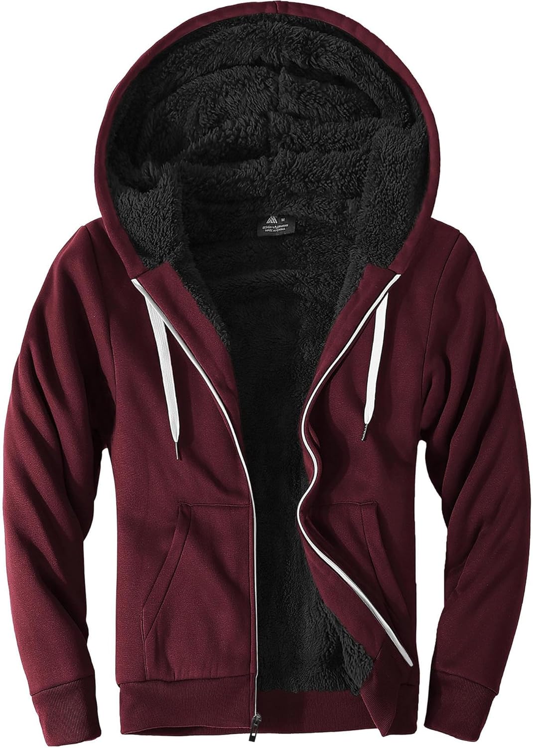 Little Beauty Fleece Hoodies for Men Winter Thick Jackets