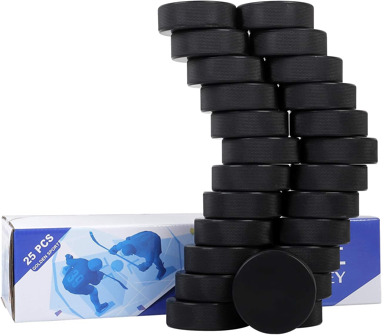 Ice Hockey Pucks for Practicing and Training, 25pcs Set