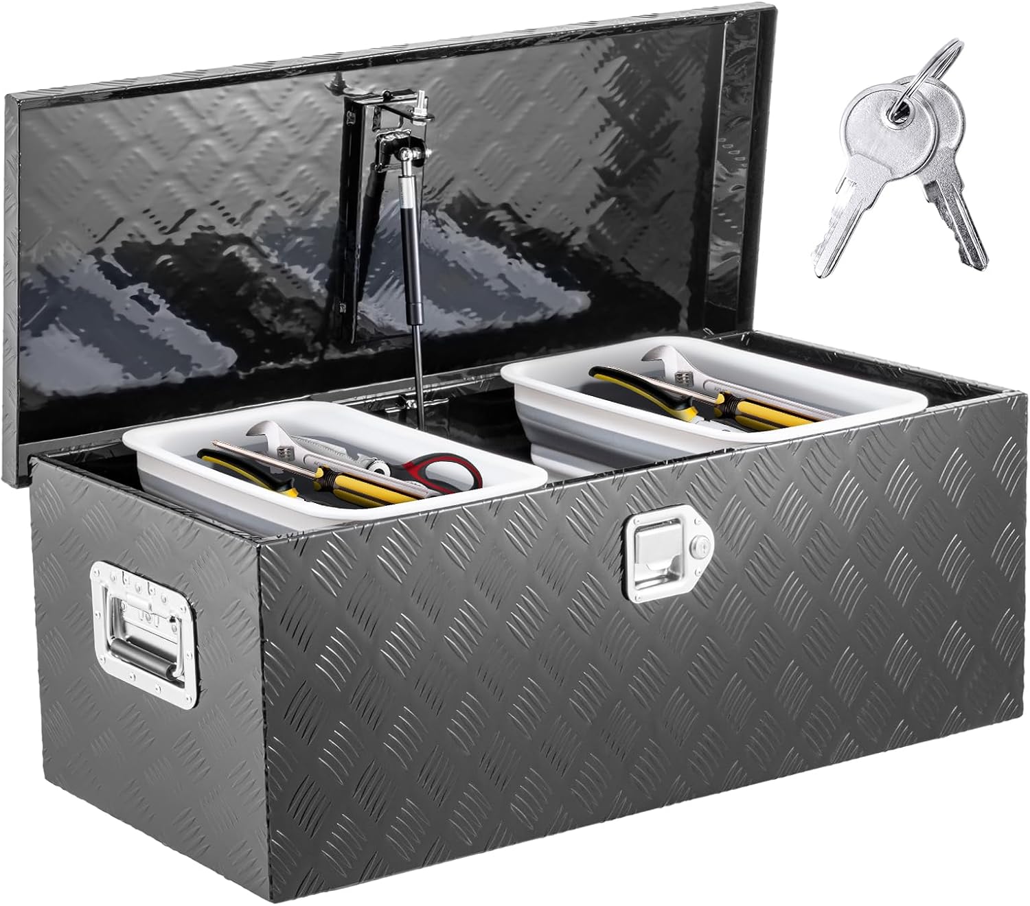 Heavy Duty Aluminum Tool Box for Truck Bed Storage and More