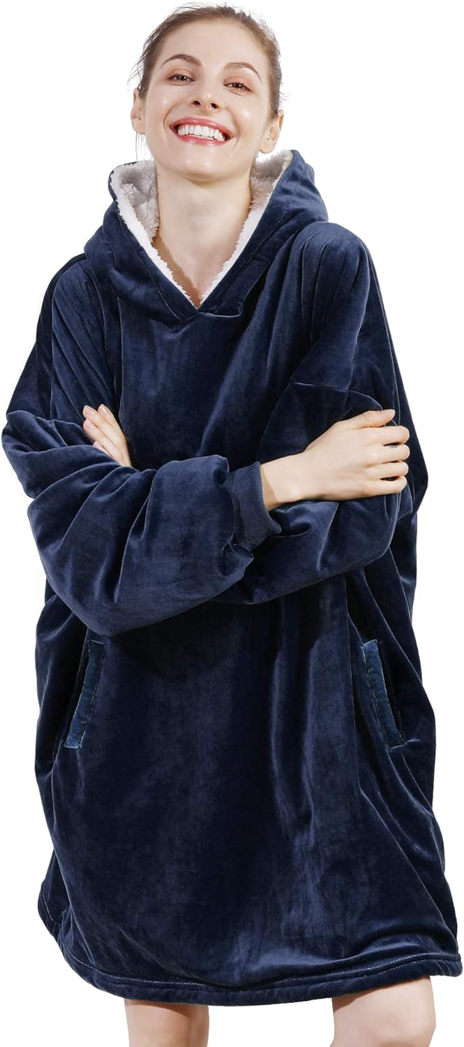Cozy Sherpa Hoodie Blanket by AmyHomie