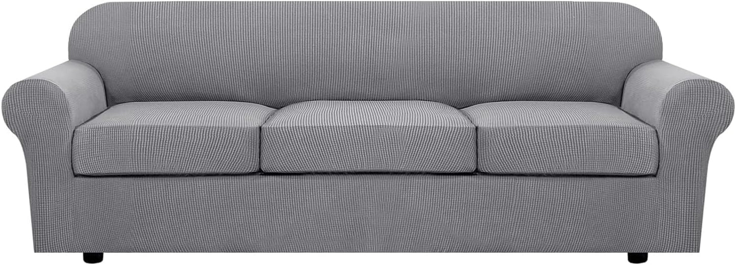 H.VERSAILTEX 4 Piece Stretch Sofa Covers for Large Sofas
