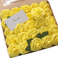 Canary Yellow Foam Roses 50pcs for DIY Bouquets - Real Look
