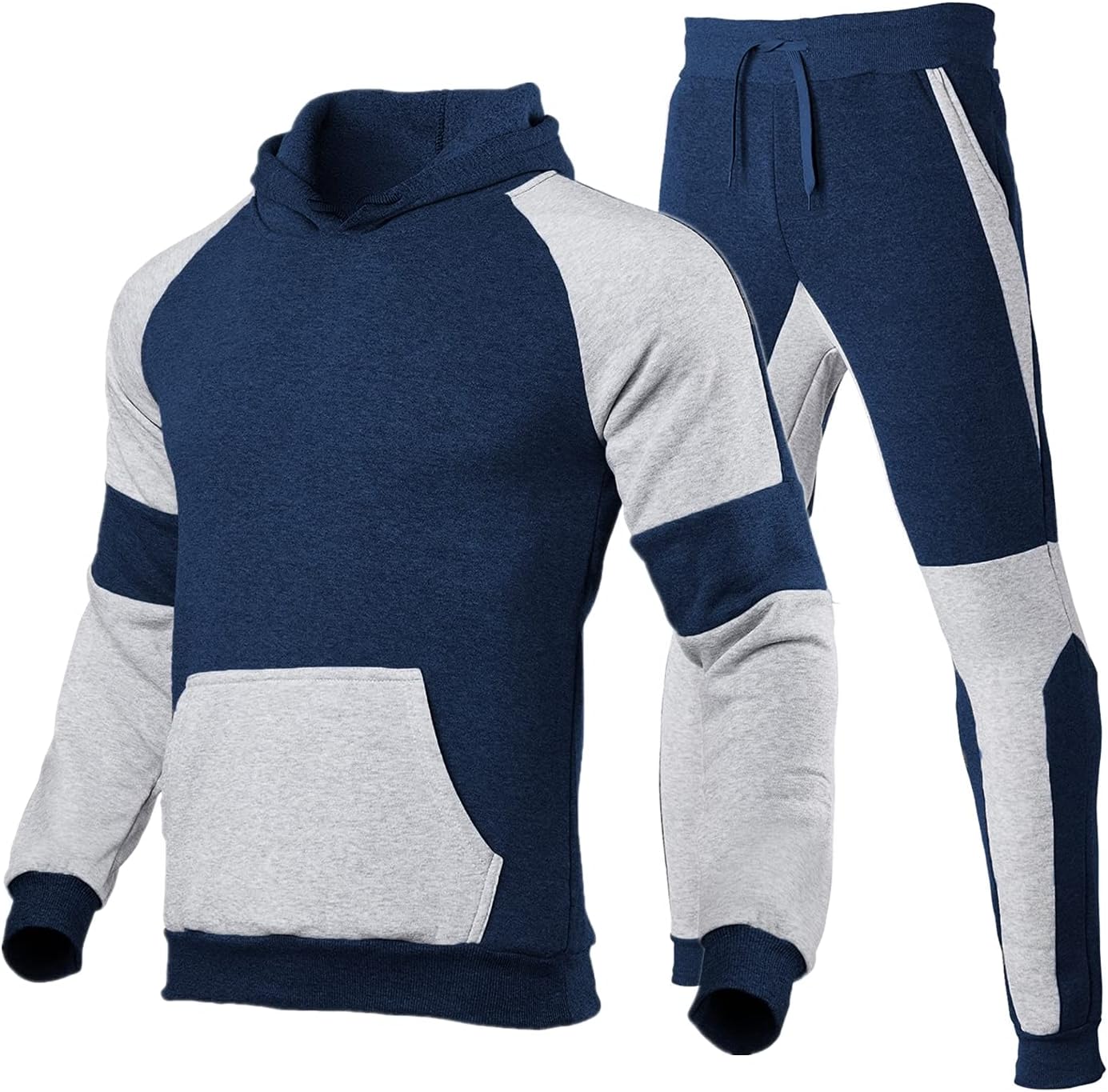 HHGKED Men's Track Suits 2 Piece Set for Active Jogging