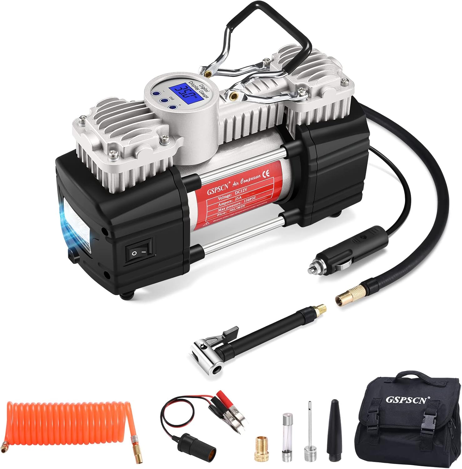 Powerful Dual Cylinder Tire Inflator - GSPSCN