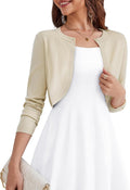 OmicGot Women's Cropped Open Front Cardigan - Dressy Bolero Shrug