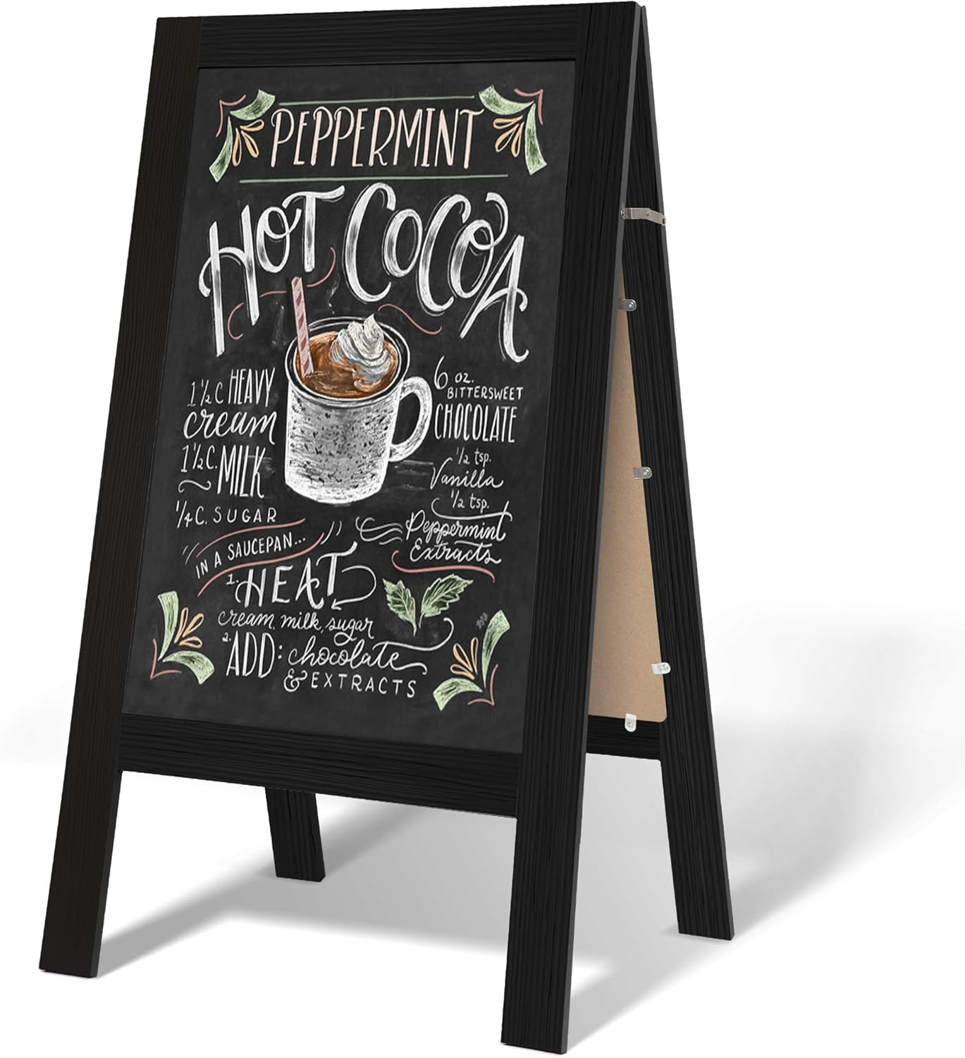 TEAKMAMA Chalkboard Signs 40x20 A Frame for Business and Events