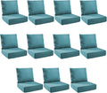 Outdoor Cushion Set 11-Pack 22x24x6 in Patio Cushions - Water