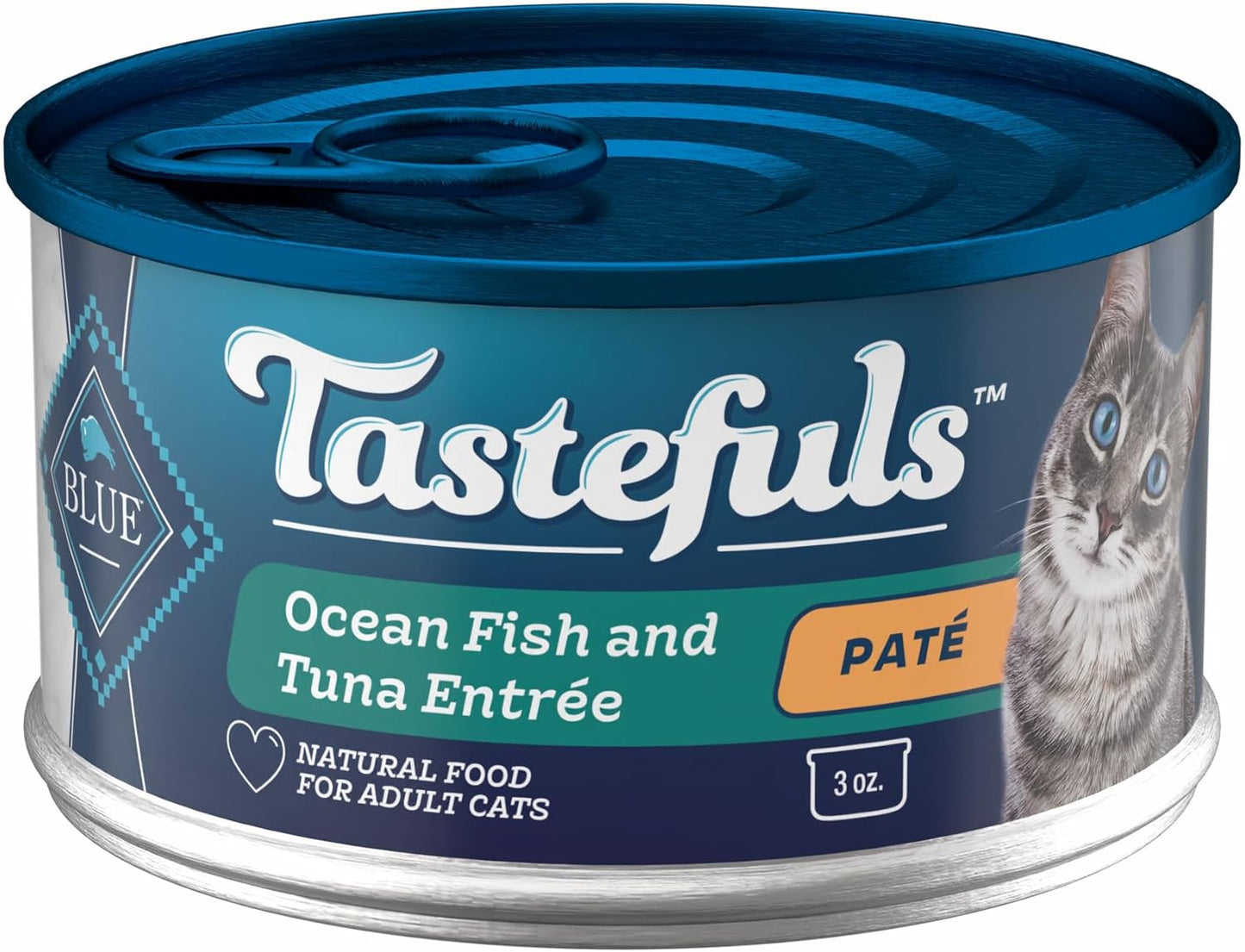 Blue Buffalo Tastefuls Wet Cat Food Pate with Ocean Fish & Tuna