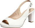Womens Chunky 3in Heel Peep Toe Slingback Pumps - Dress Ready