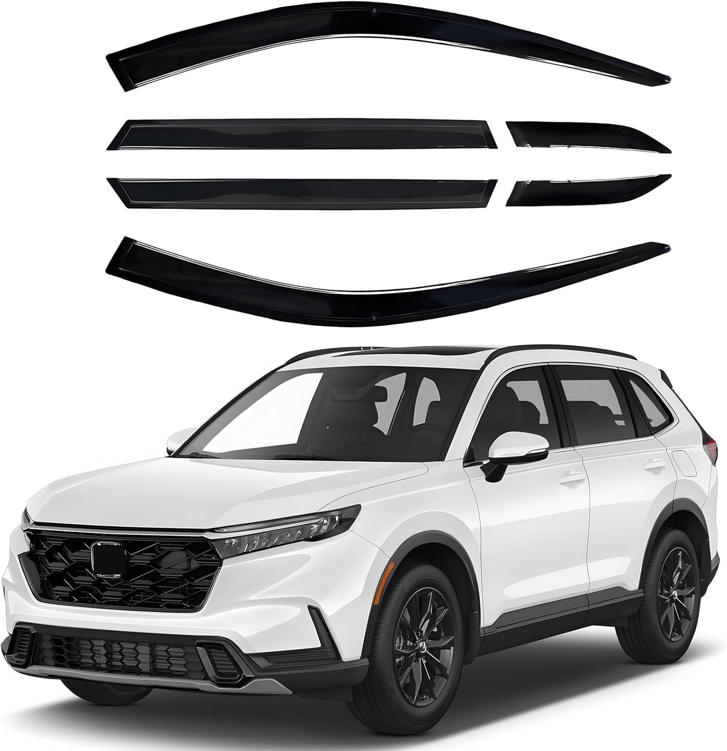 Shatterproof Out-Channel Window Deflectors for Honda CR-V 2023-2025