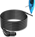 Cable Lock Extra Long Bike Lock 5ft to 25ft - Narrow End Fits Kayaks