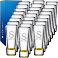 Personalized Shot Glasses Set of 25 Yellow Bottom - Custom 2 oz