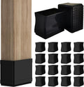 1 in x 1.5 in Rectangle Chair Leg Floor Protectors - Non Slip Silicone