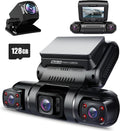 PRUVEEO 360 Degree 4-Channel Dash Cam - Front Rear Left Right Coverage