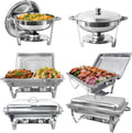 Chafing Dish Buffet Set Stainless Steel Food Warmer - 6 Pack