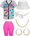 80s 90s Outfit for Women Unisex Hip Hop Costume (Style 5FV2)