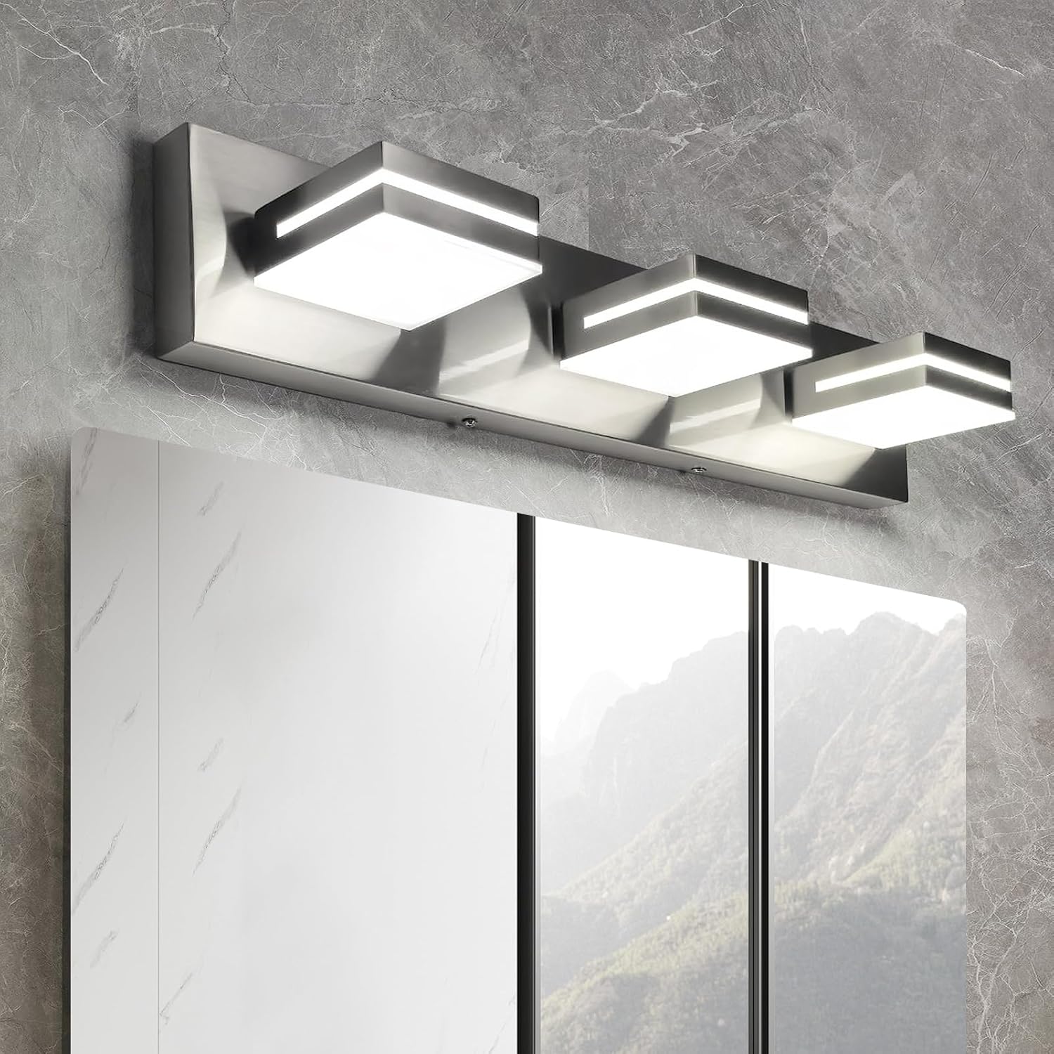 OKELI 3 Light Bathroom Vanity Light with Dimmable LED Design