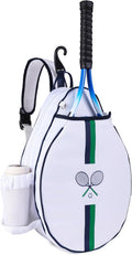 Rejolly Tennis Racket Sling Bag for 2 Rackets - Quilted Water Bags