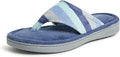 Dearfoams Melanie Terry Thong Slipper - Cozy Memory Foam Comfort