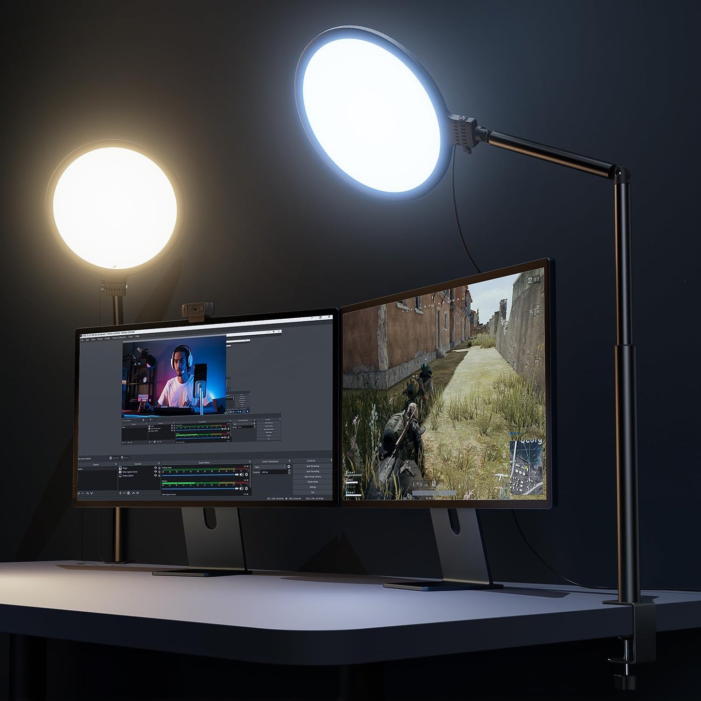 360 Desk Ring Light for Zoom - Illuminate Your Meetings!