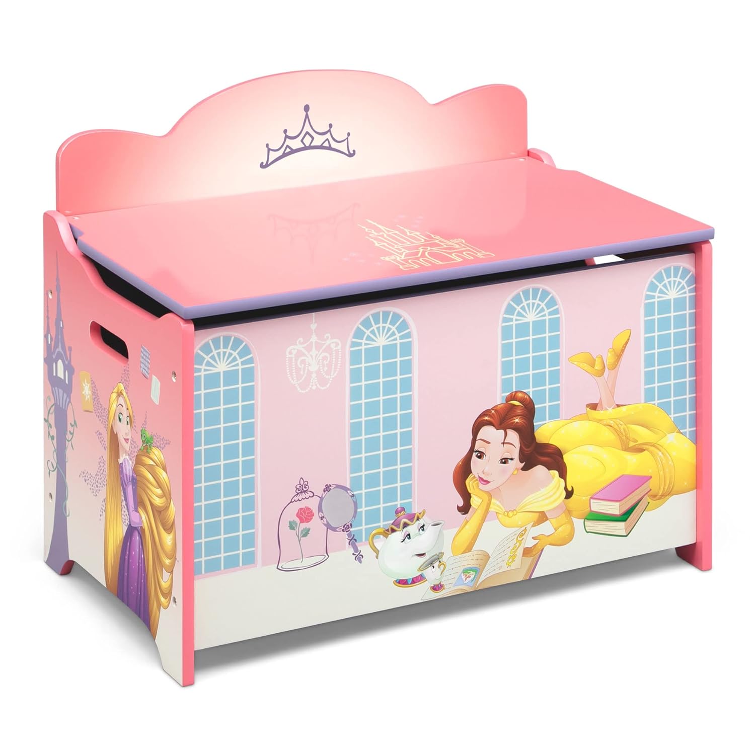 Delta Children Deluxe Toy Box for Disney Princess Fans