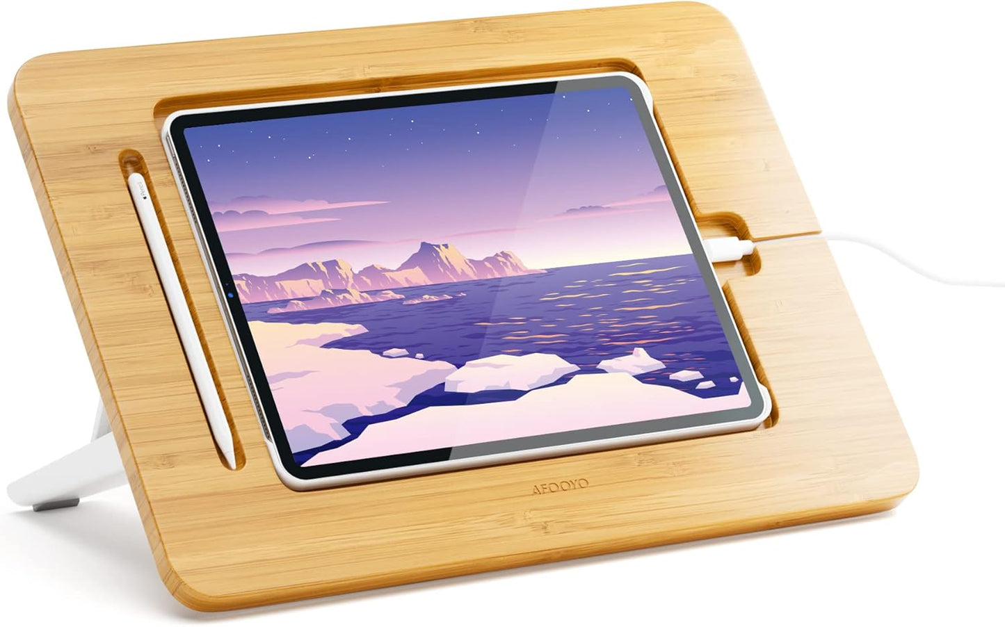 Wooden Tablet Drawing Stand - Adjustable 5 Angles for iPad Pro