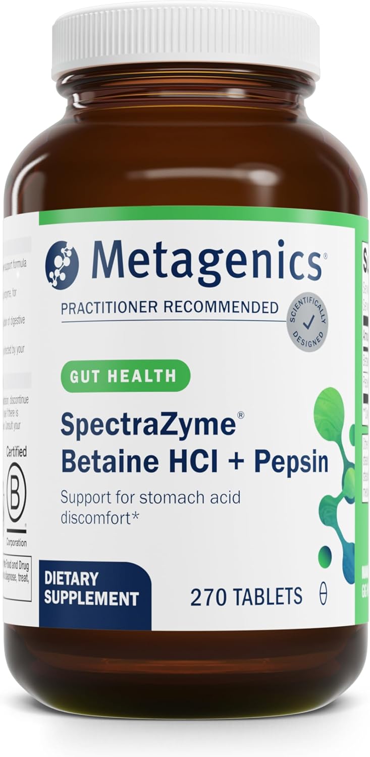 SpectraZyme Betaine HCI + Pepsin for Optimal Stomach Health